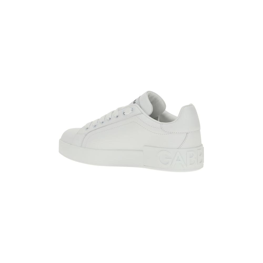 Dolce & Gabbana Leather Sneakers Dolce & Gabbana Light Gray