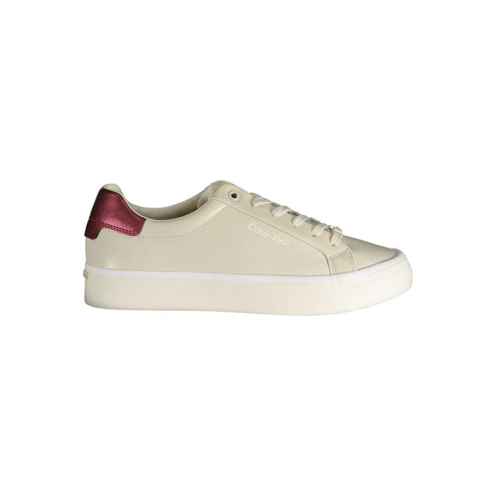 Calvin Klein Beige Polyester Sneaker Calvin Klein Light Gray