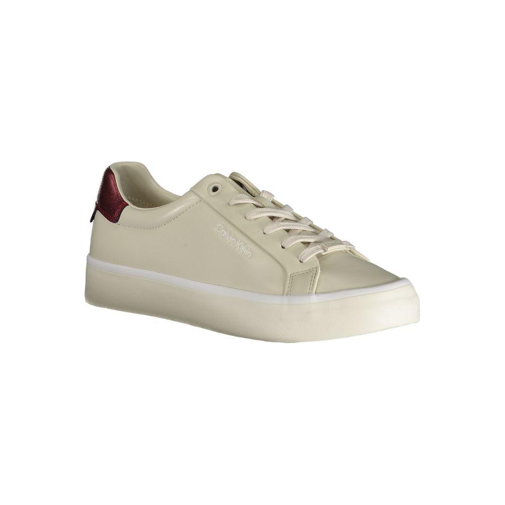 Calvin Klein Beige Polyester Sneaker Calvin Klein Dark Gray