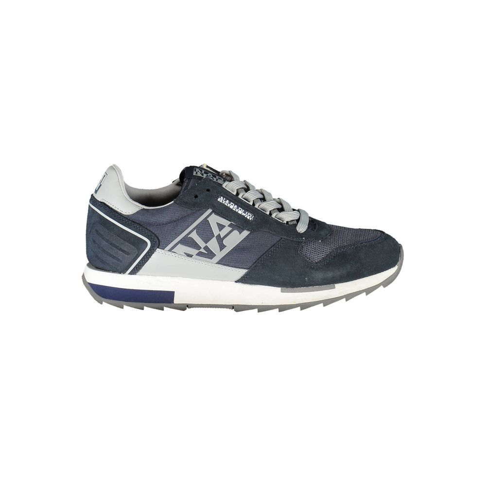 Napapijri Blue Polyester Men Sneaker Napapijri Dark Slate Gray