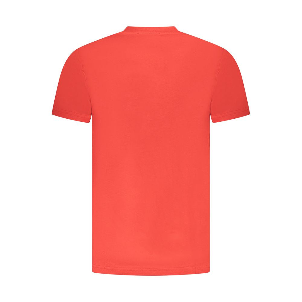 Cavalli Class Red Cotton Men T-Shirt Cavalli Class Tomato