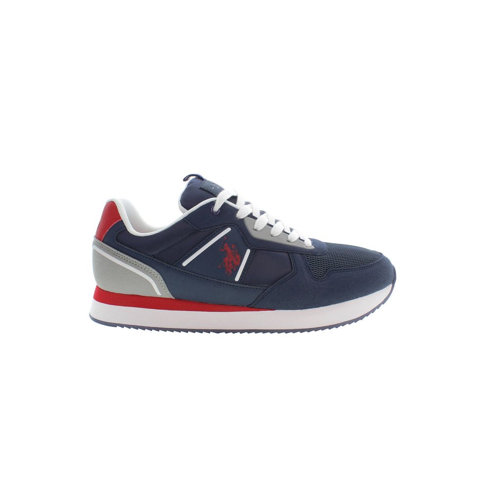U.S. POLO ASSN. Blue Polyester Men Sneaker U.S. POLO ASSN. Light Gray