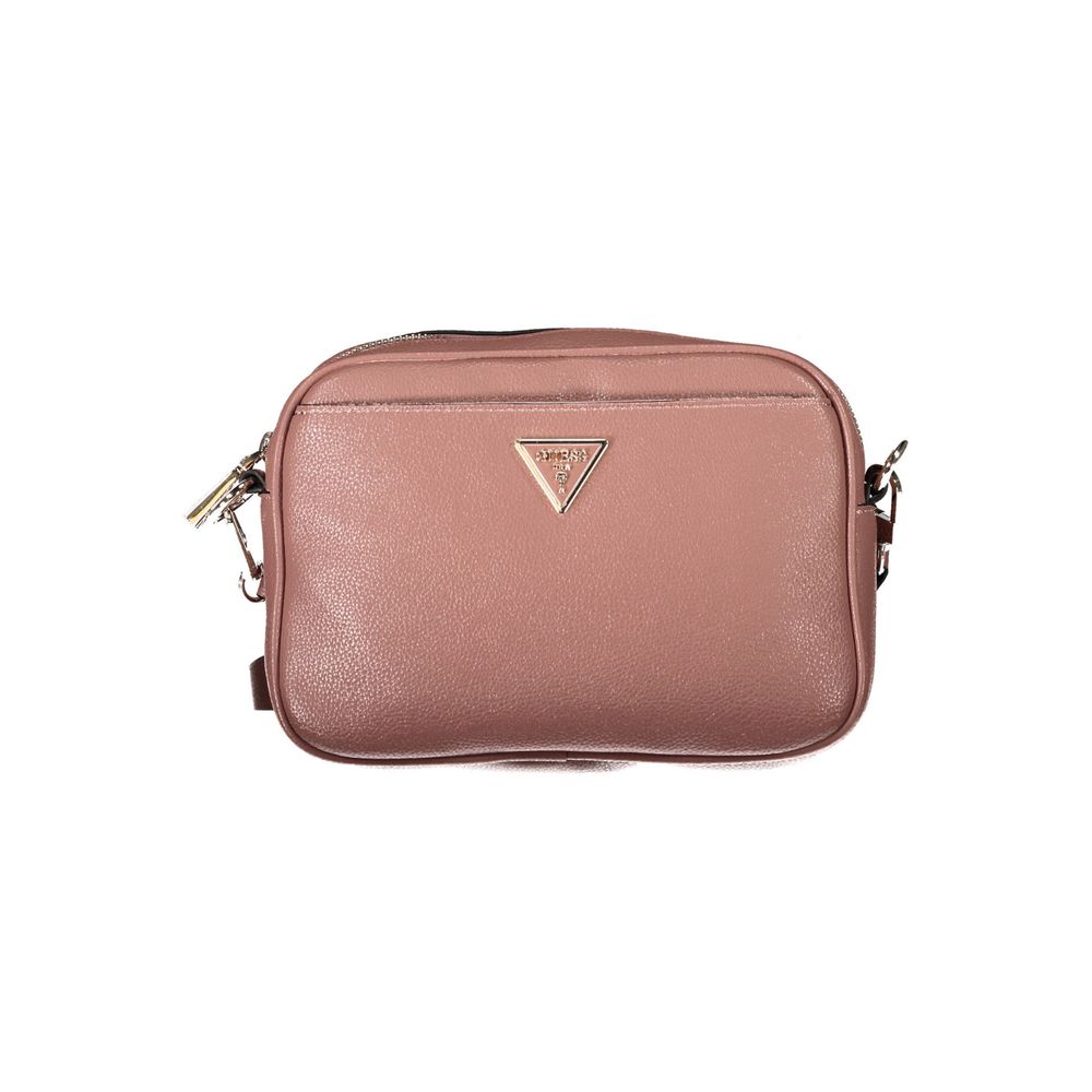 Guess Jeans Pink Polyethylene Handbag Guess Jeans Rosy Brown