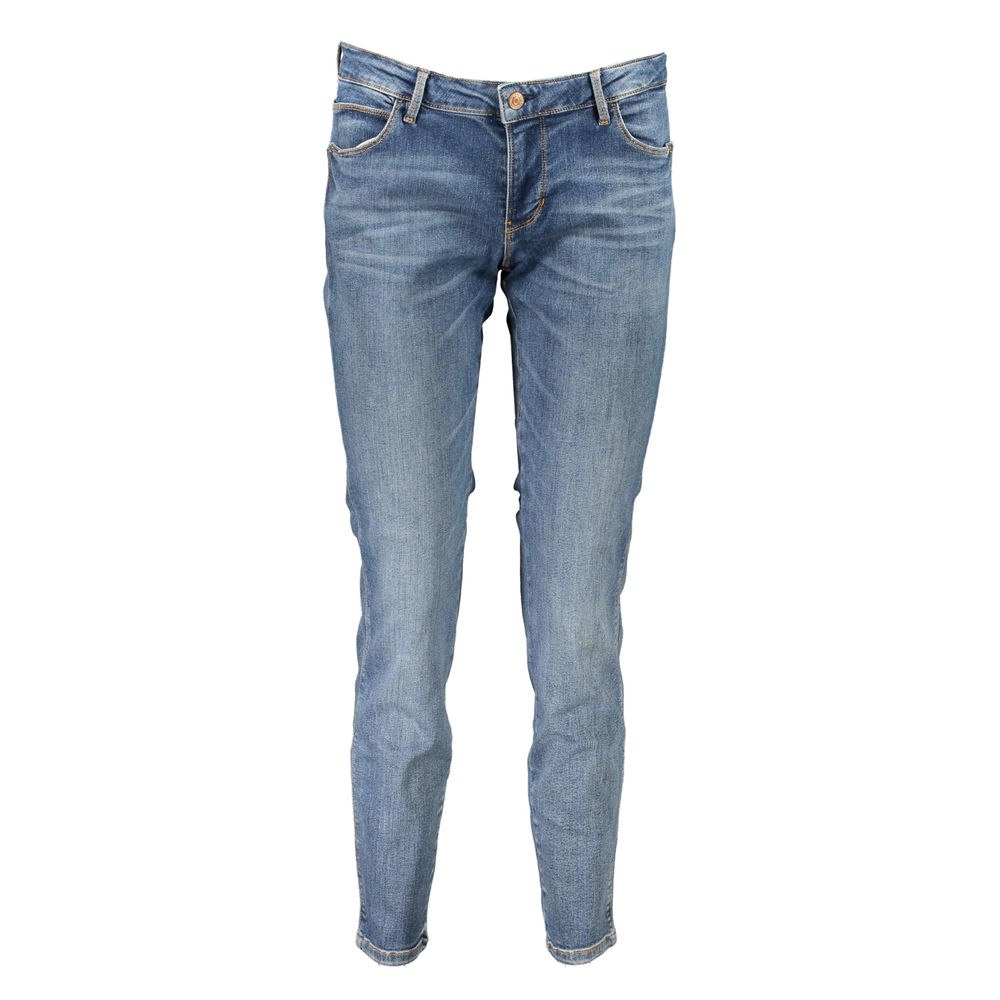 Guess Jeans Blue Cotton Jeans & Pant Guess Jeans Slate Gray