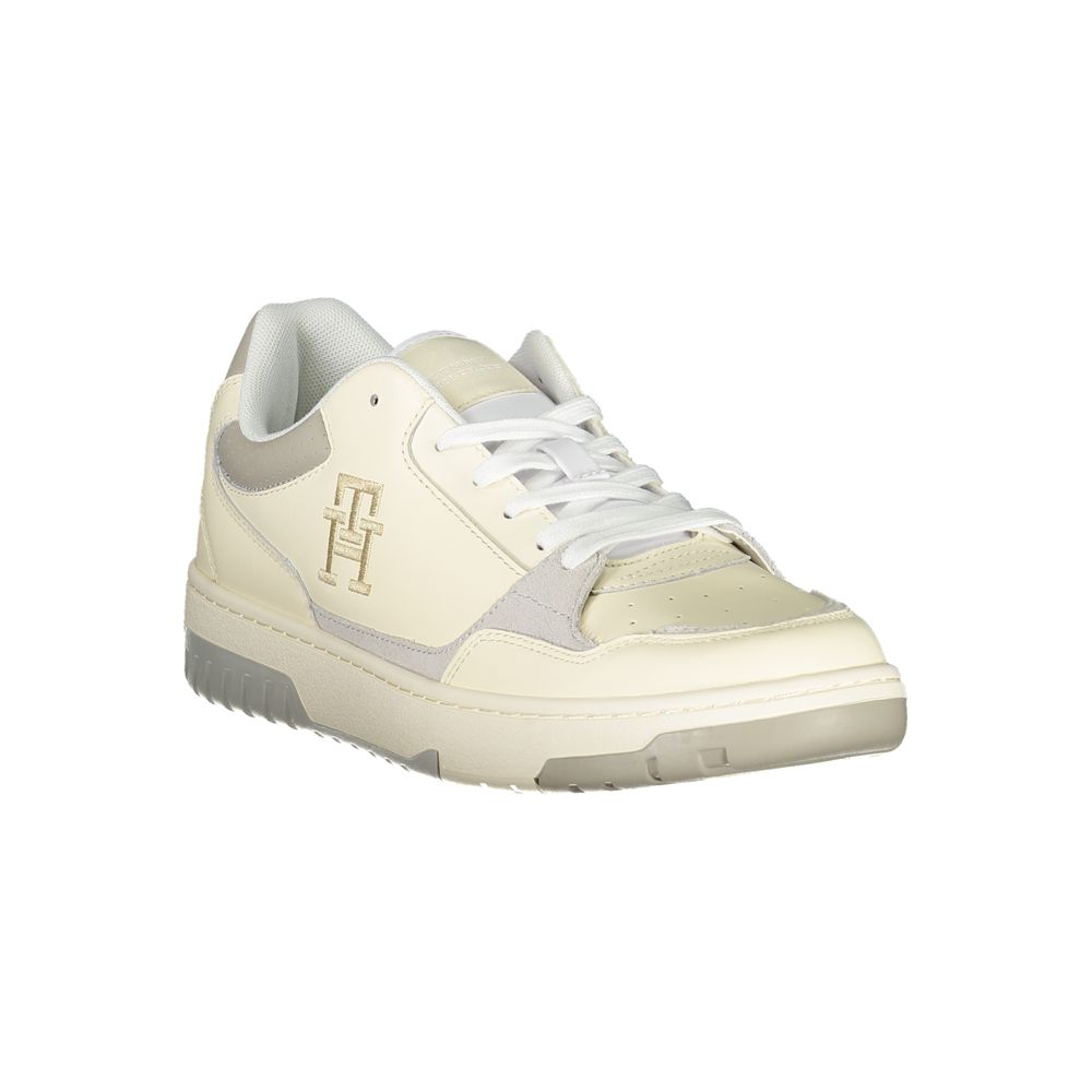 Tommy Hilfiger Beige Sports Sneakers with Unique Embroidery Tommy Hilfiger Light Gray