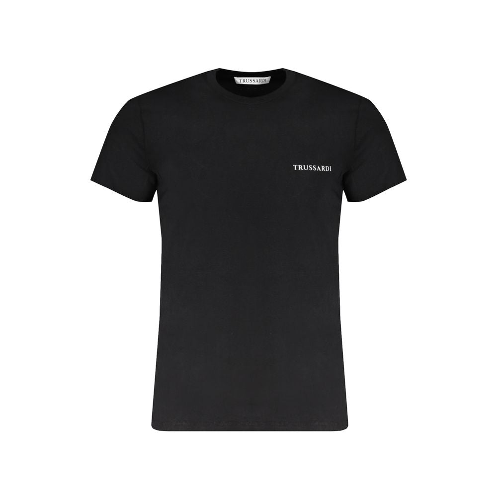 Trussardi Black Cotton T-Shirt Trussardi Black