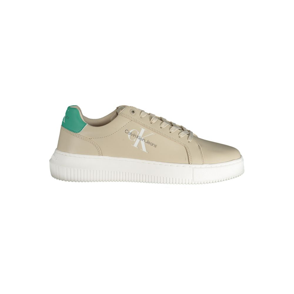 Calvin Klein Beige Polyester Sneaker Calvin Klein Light Gray