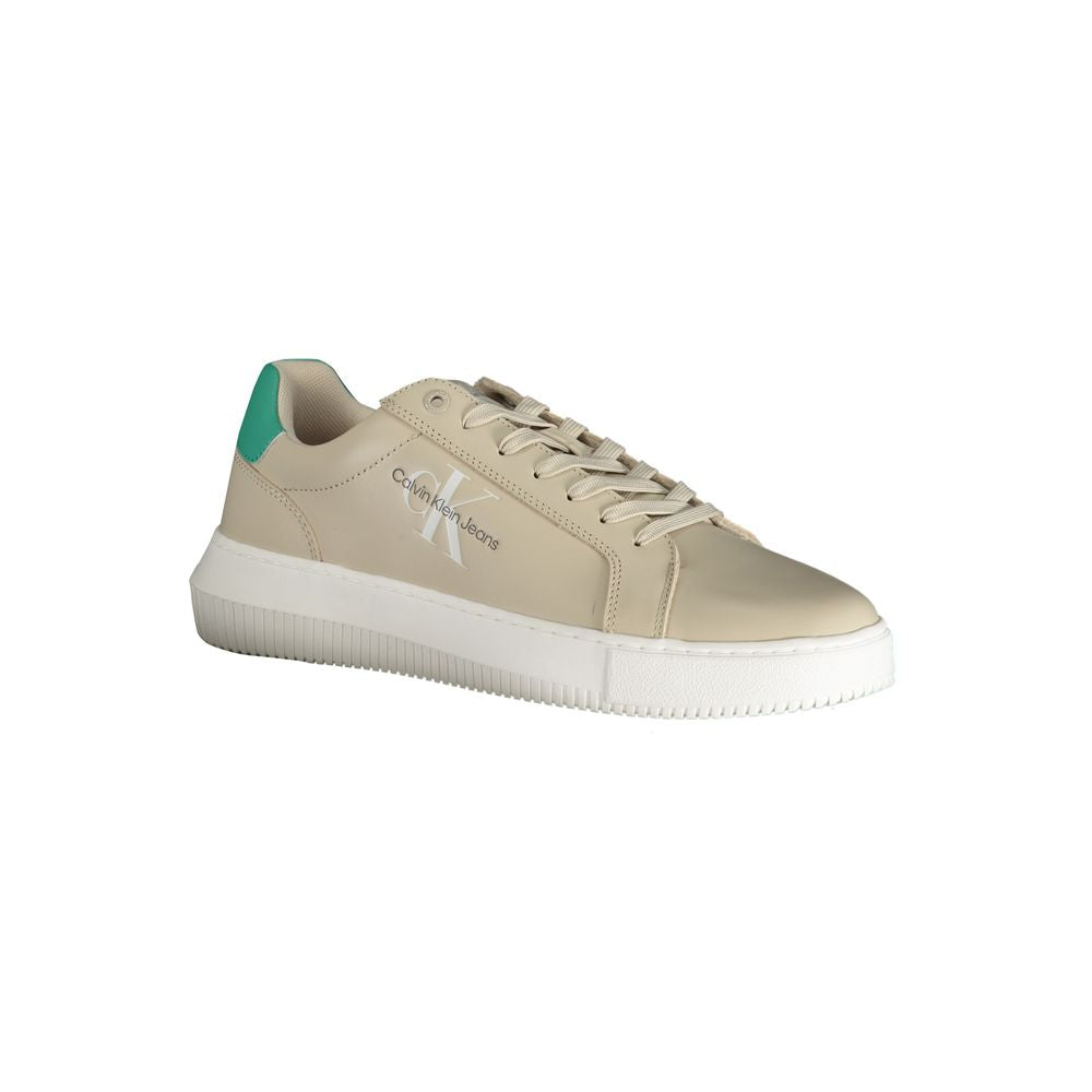 Calvin Klein Beige Polyester Sneaker Calvin Klein Dark Gray