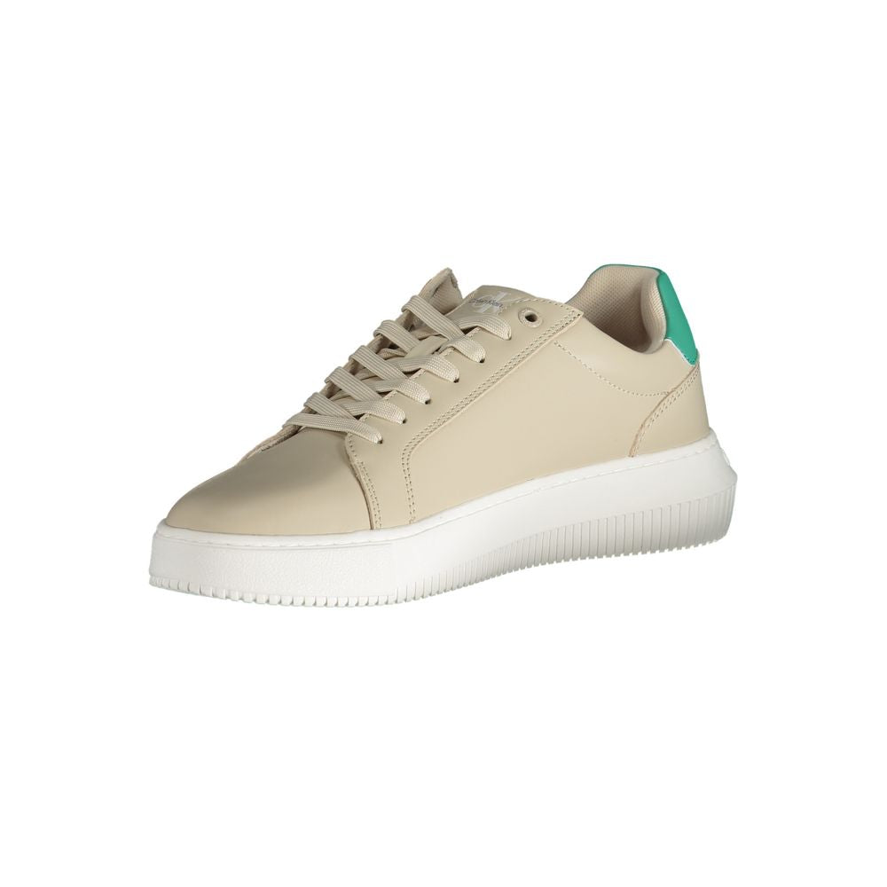 Calvin Klein Beige Polyester Sneaker Calvin Klein Light Gray