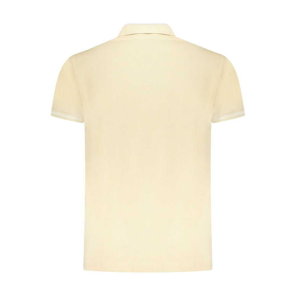 Cavalli Class Beige Cotton Men Polo Shirt Cavalli Class Bisque