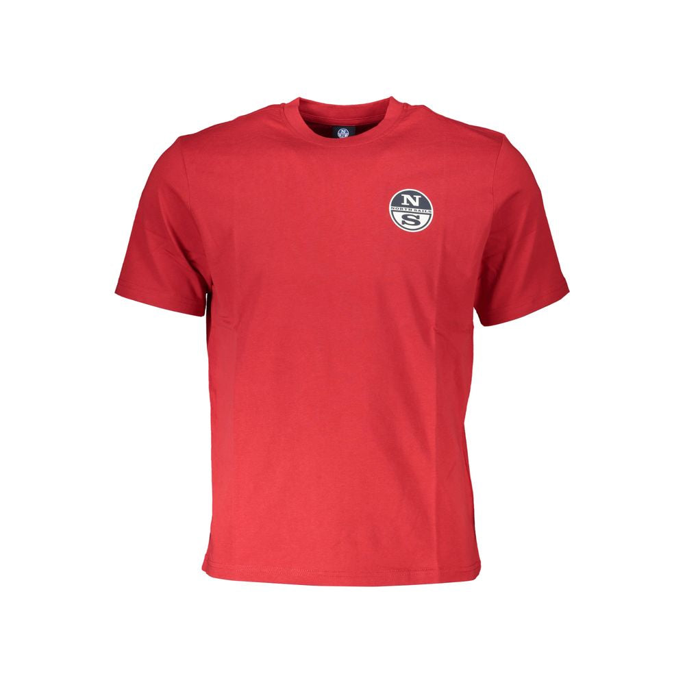 North Sails Red Cotton T-Shirt North Sails Firebrick