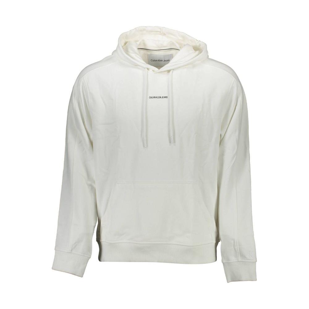 Calvin Klein White Cotton Men Sweater Calvin Klein Light Gray
