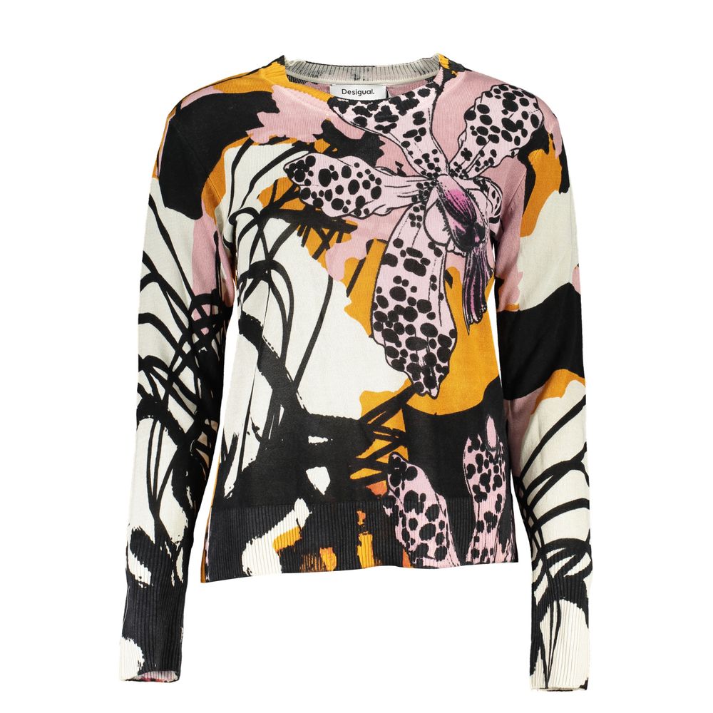 Desigual Pink Linen Sweater Desigual Black