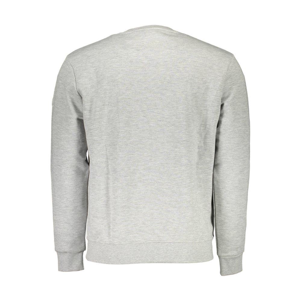 North Sails Gray Cotton Men Sweater North Sails Light Gray