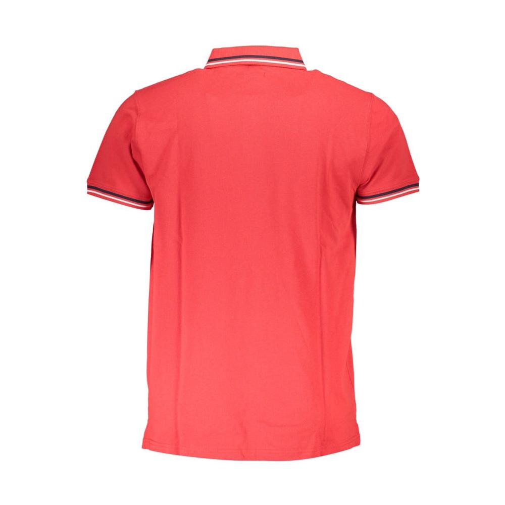 Cavalli Class Red Cotton Polo Shirt Cavalli Class Tomato