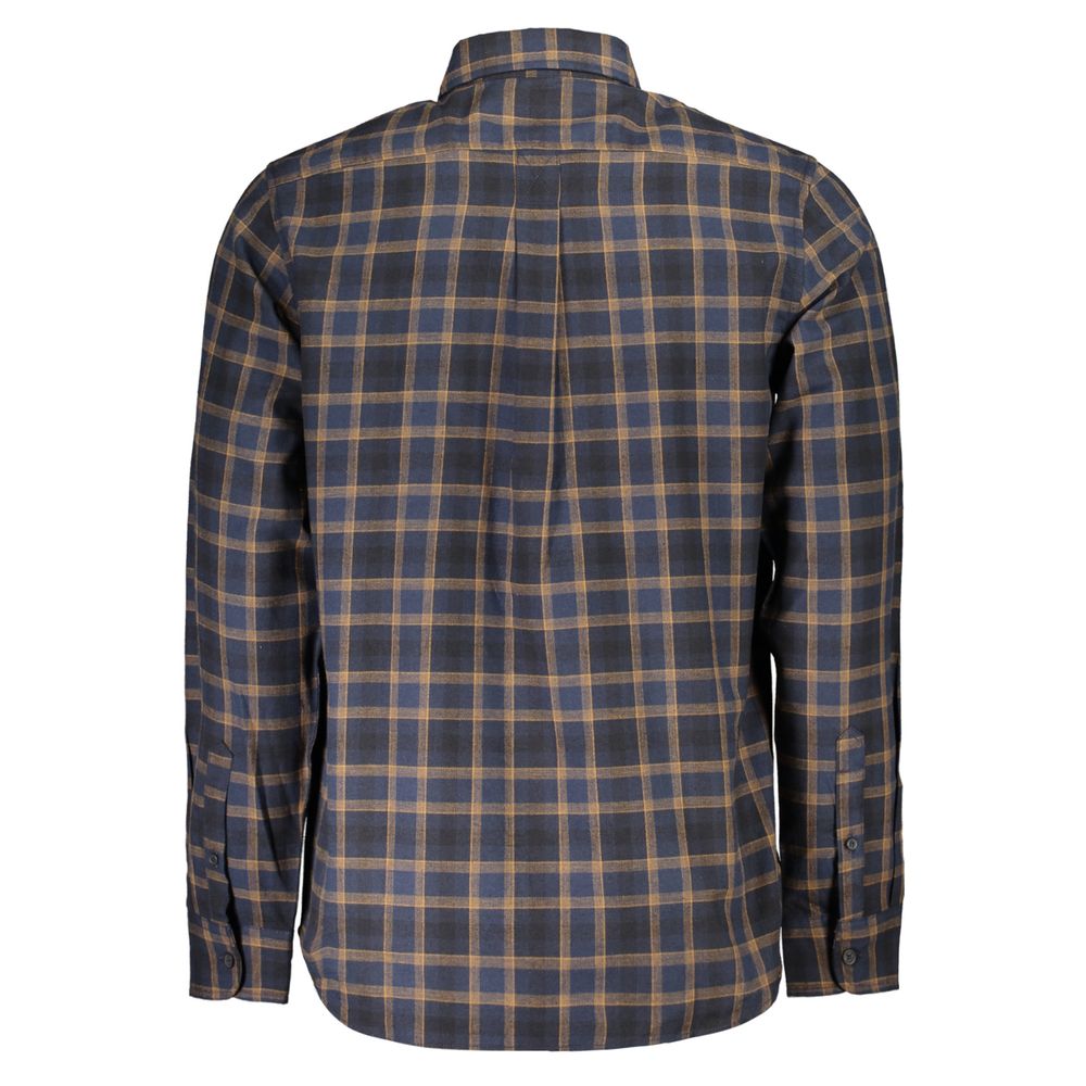Timberland Blue Cotton Shirt Timberland Dark Slate Gray
