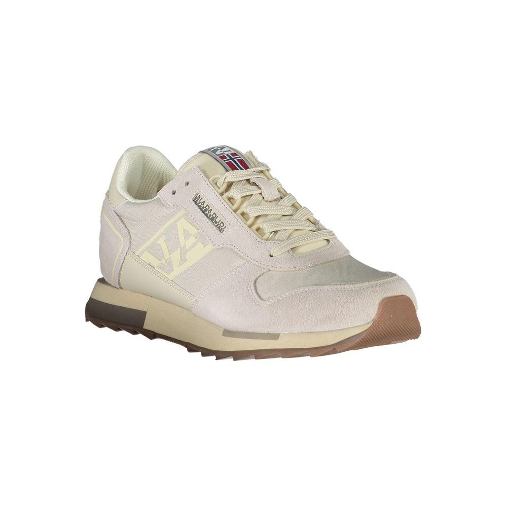 Napapijri Sleek Gray Sneakers with Contrast Lace Detail Napapijri Gray