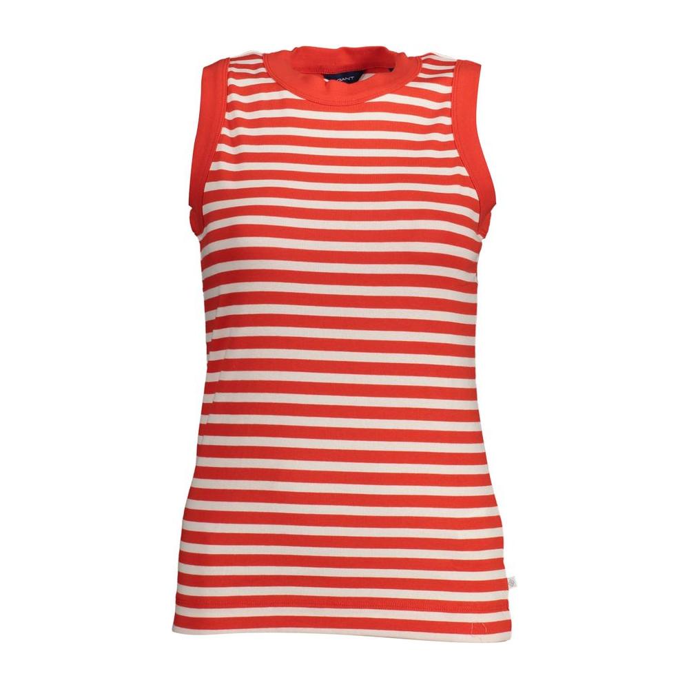Gant Red Cotton Women Top Gant Firebrick