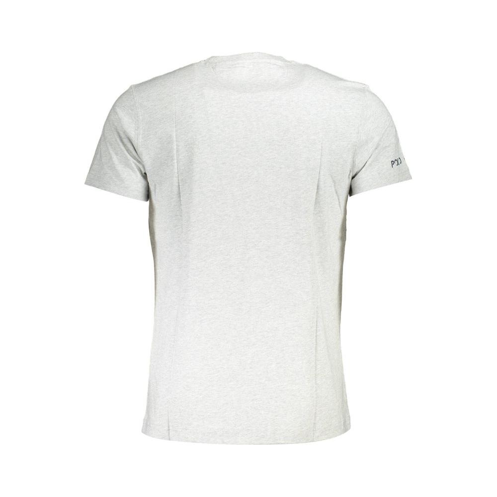 La Martina Gray Cotton Men T-Shirt La Martina Lavender
