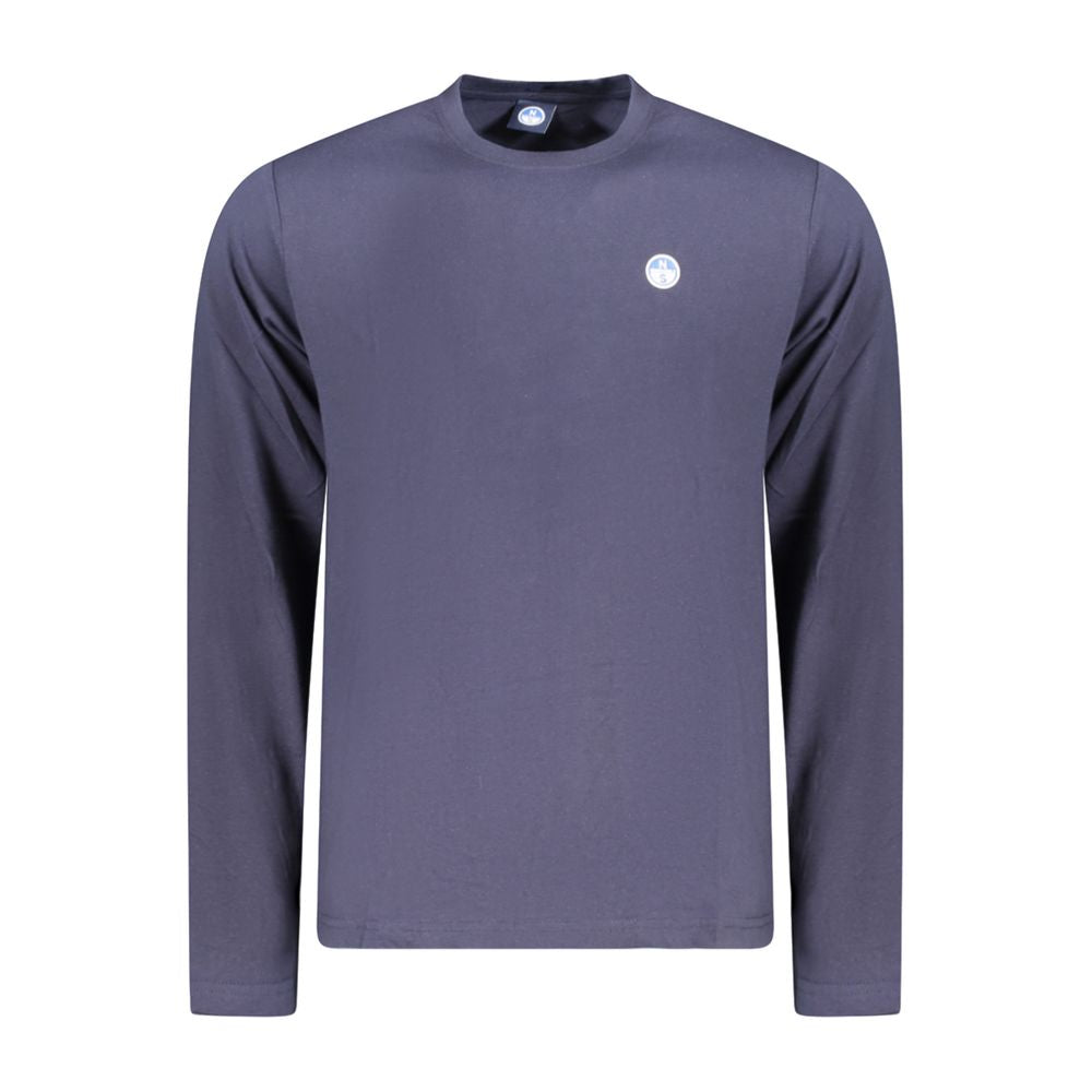 North Sails Blue Cotton Men T-Shirt North Sails Dim Gray