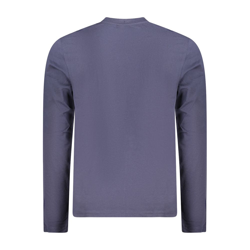 North Sails Blue Cotton Men T-Shirt North Sails Dim Gray