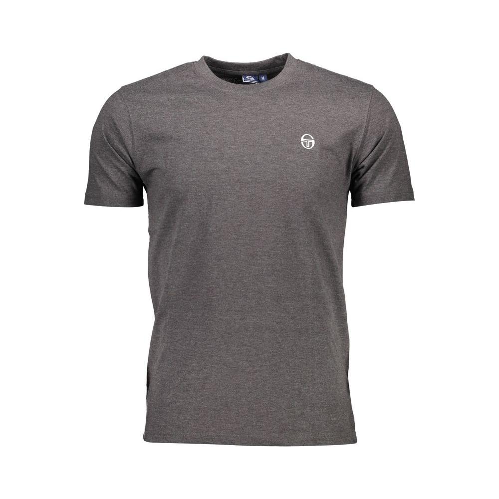 Sergio Tacchini Gray Cotton T-Shirt Sergio Tacchini Dim Gray