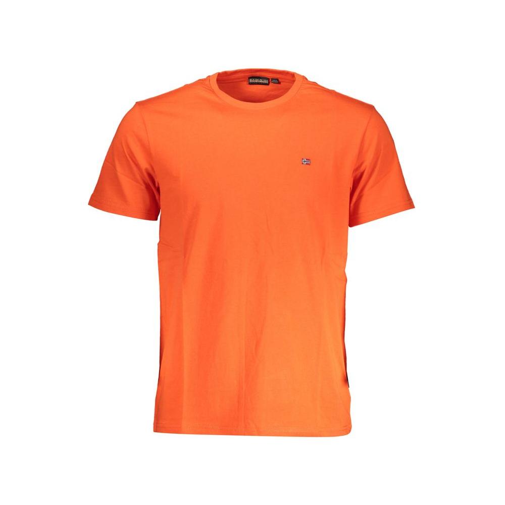 Napapijri Red Cotton Men T-Shirt Napapijri Tomato