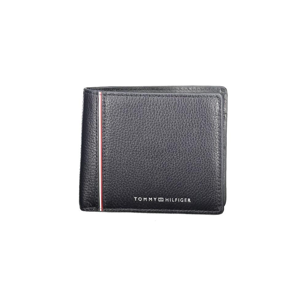 Tommy Hilfiger Blue Leather Men Wallet Tommy Hilfiger Dark Slate Gray