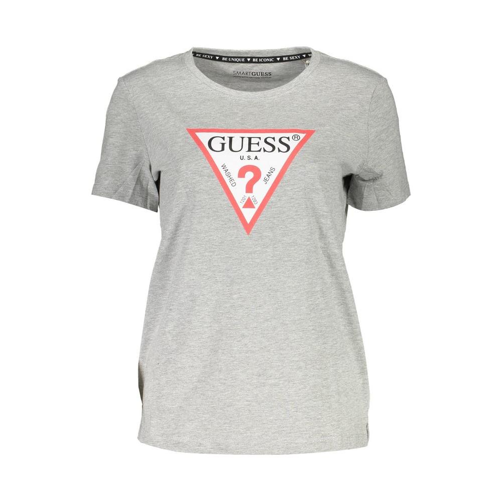 Guess Jeans Gray Cotton Women T-Shirt Guess Jeans Gray