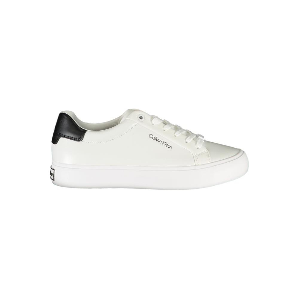 Calvin Klein White Polyester Sneaker Calvin Klein Beige