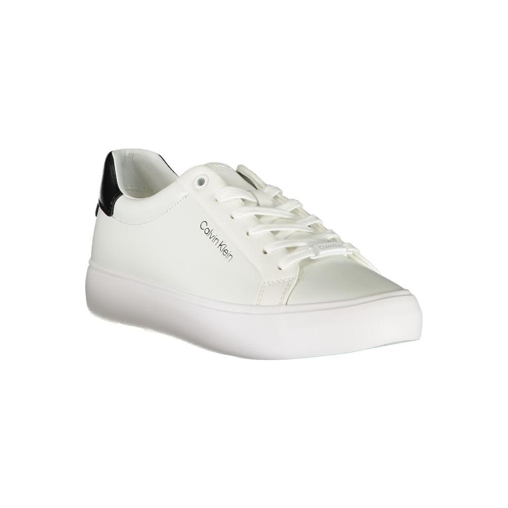 Calvin Klein White Polyester Sneaker Calvin Klein Light Gray