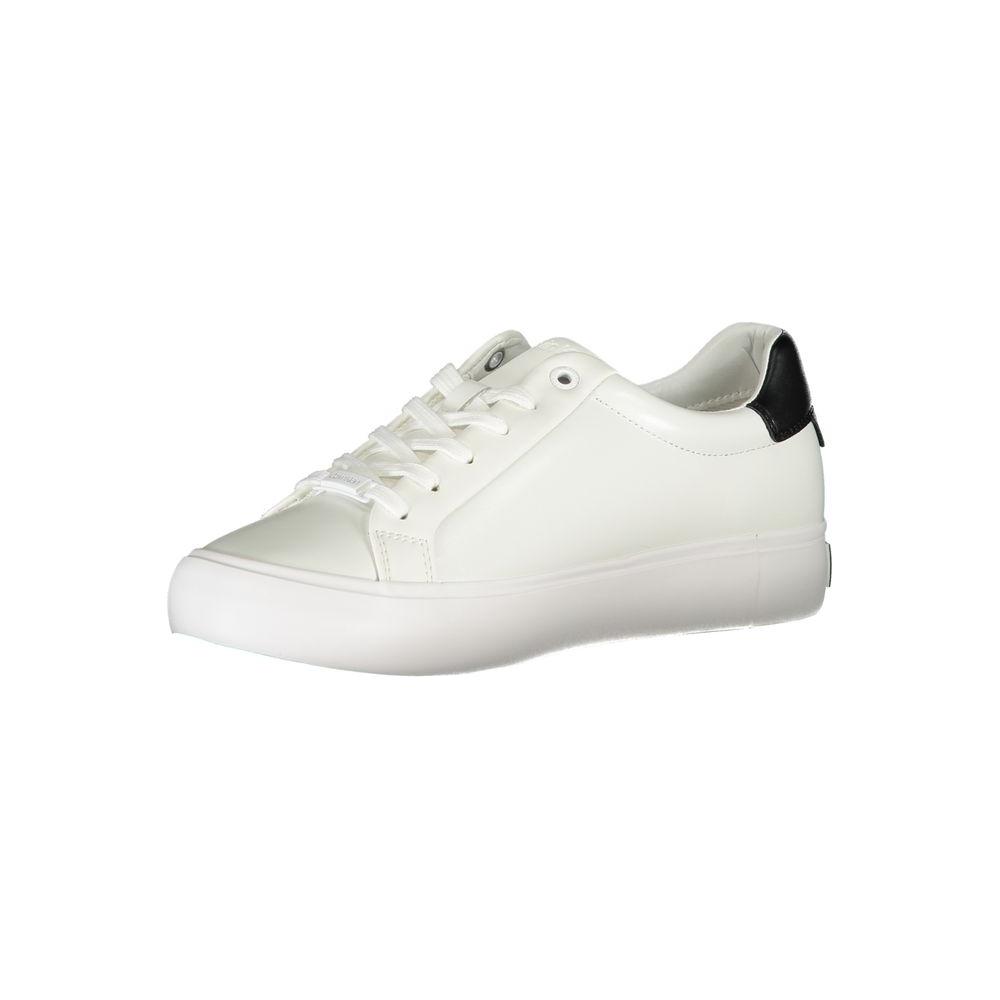 Calvin Klein White Polyester Sneaker Calvin Klein Light Gray