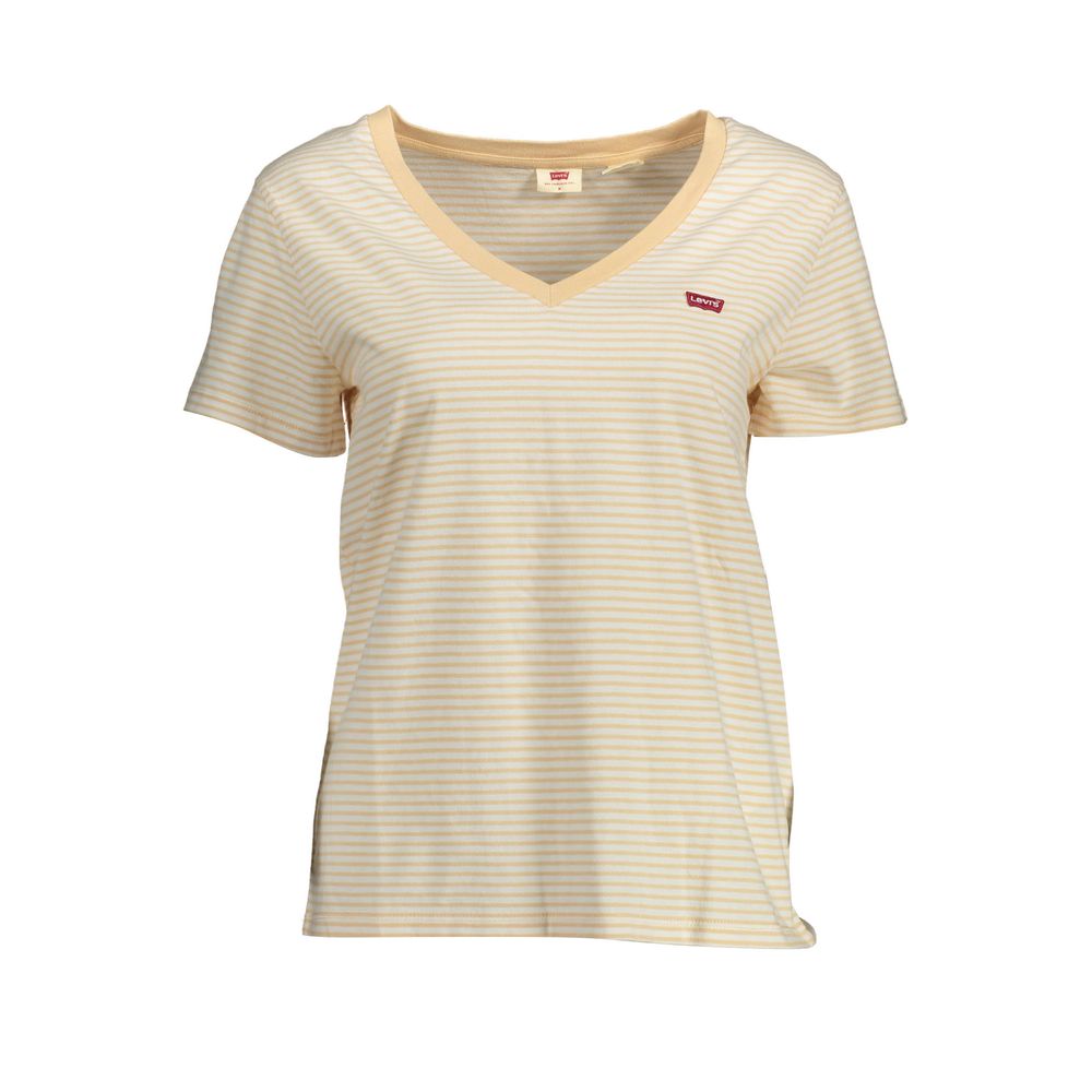 Levi's Beige Cotton Women T-Shirt Levi's Gray