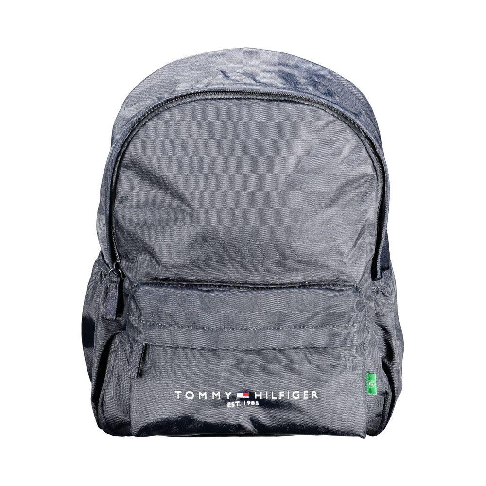 Tommy Hilfiger Blue Polyester Men Backpack Tommy Hilfiger Slate Gray