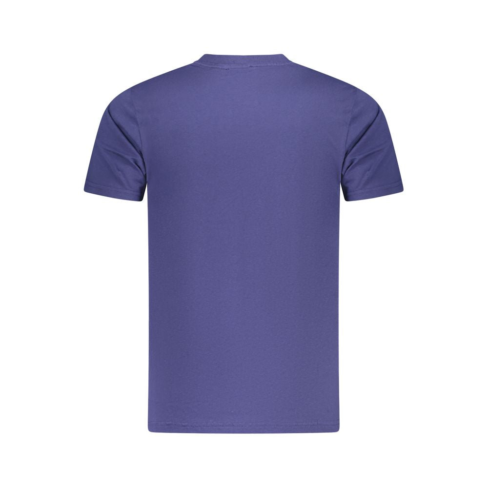 Cavalli Class Blue Cotton Men T-Shirt Cavalli Class Dark Slate Blue