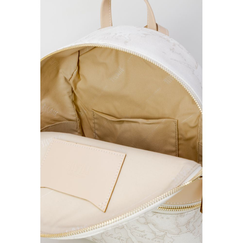 Alviero Martini Prima Classe White Leather Backpack Alviero Martini Prima Classe Light Gray
