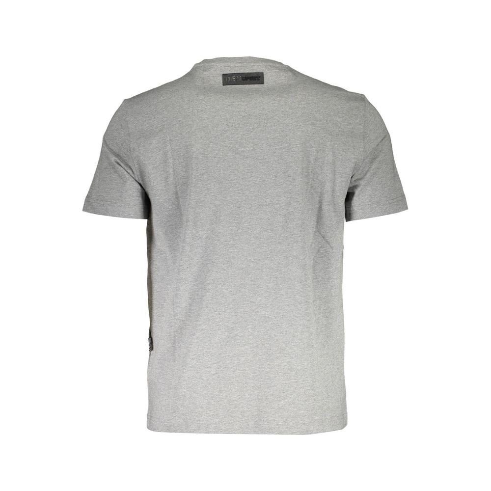Plein Sport Gray Cotton Men T-Shirt Plein Sport Dark Gray