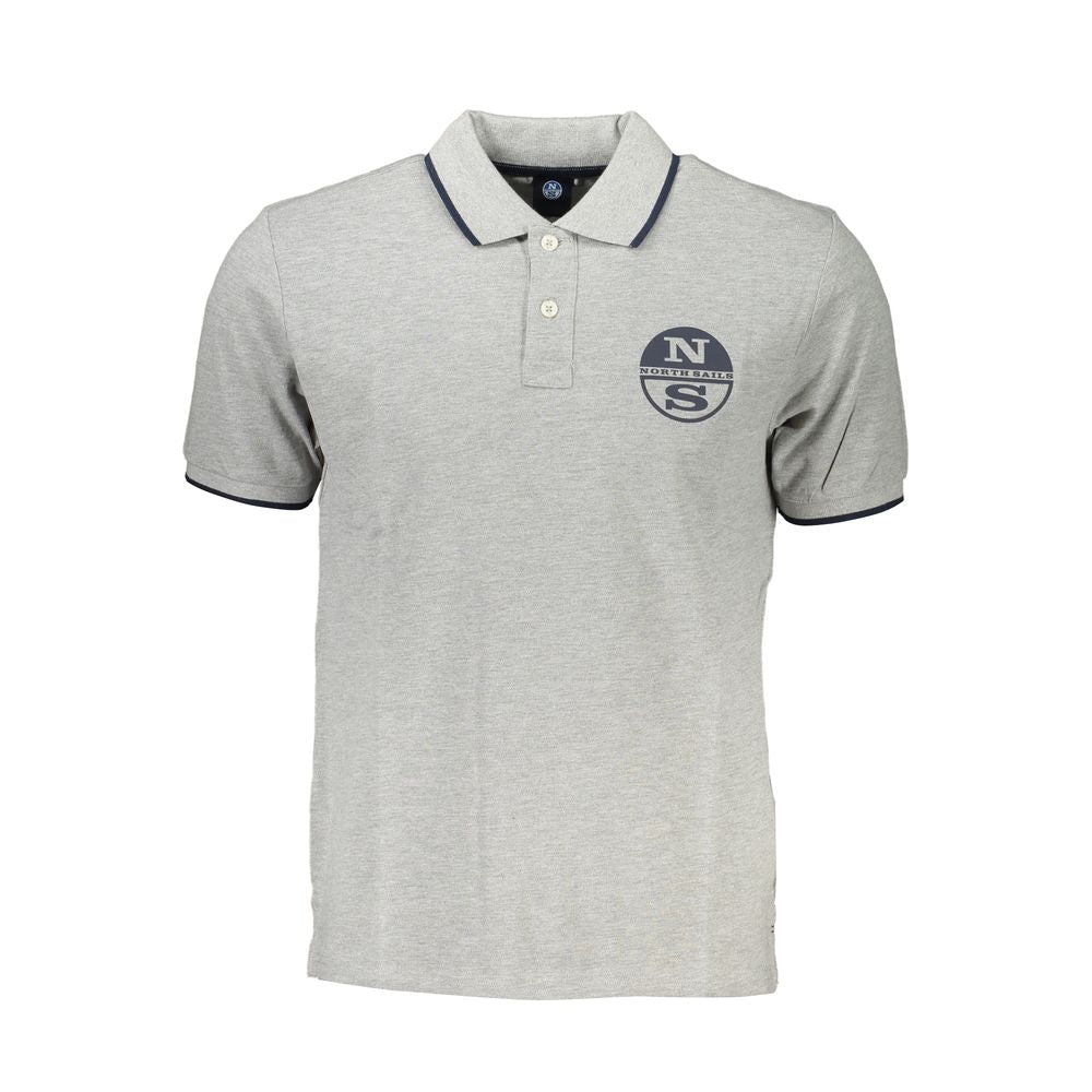 North Sails Gray Cotton Polo Shirt North Sails Gray