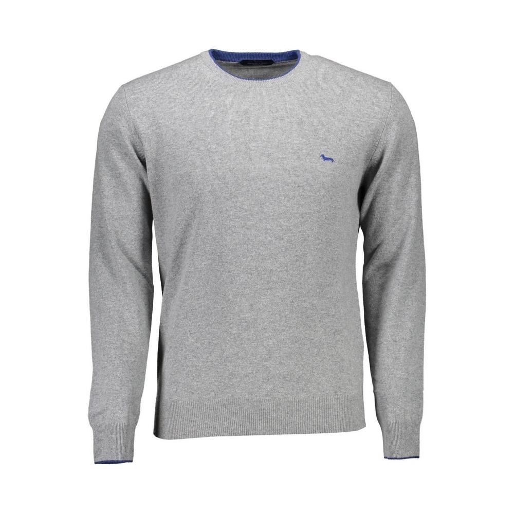 Harmont & Blaine Gray Wool Men Sweater Harmont & Blaine Dark Gray