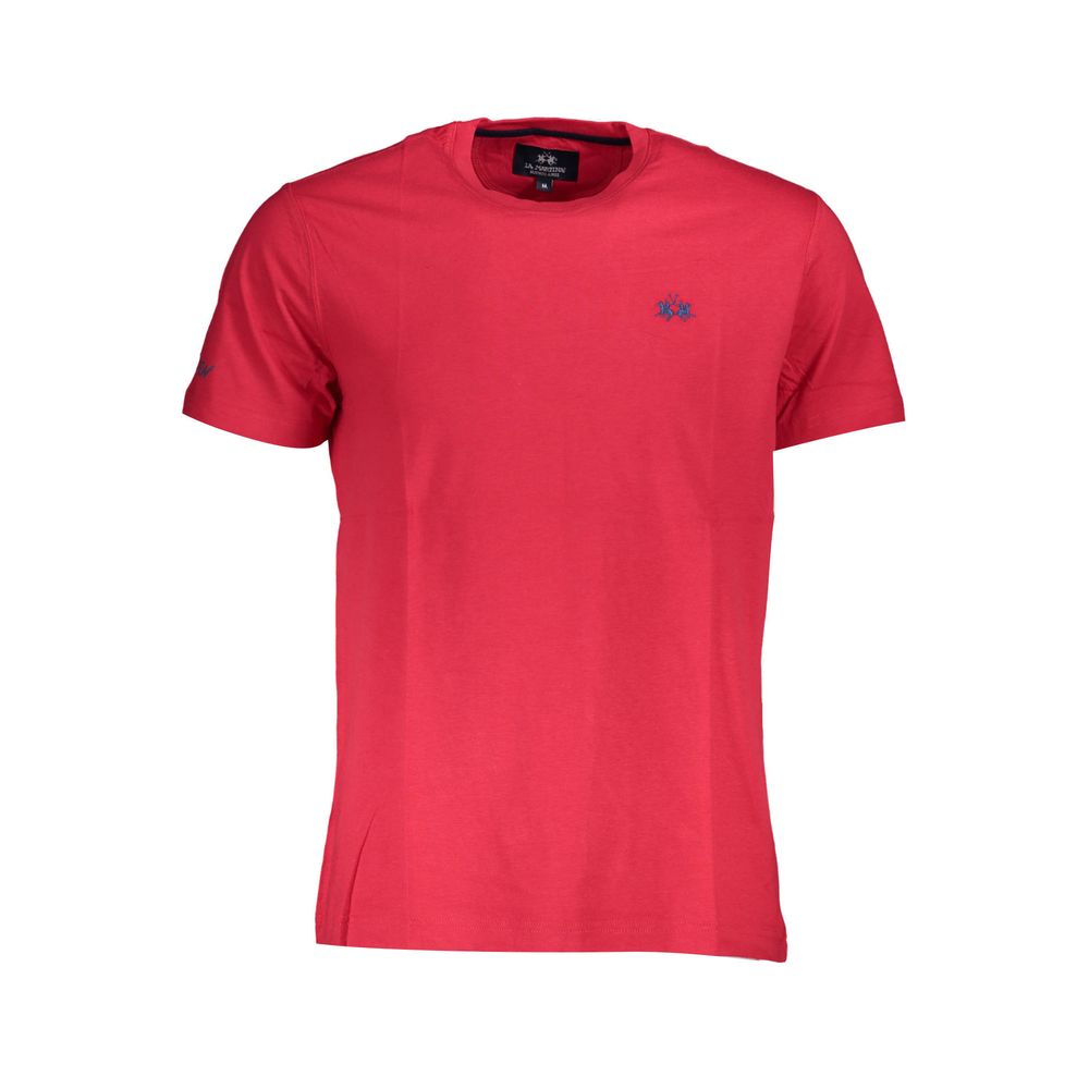 La Martina Red Cotton Men T-Shirt La Martina Maroon