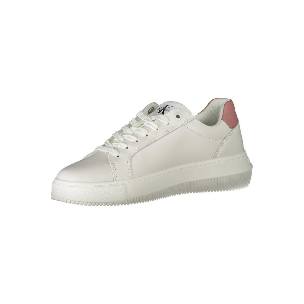 Calvin Klein White Polyester Sneaker Calvin Klein Gray