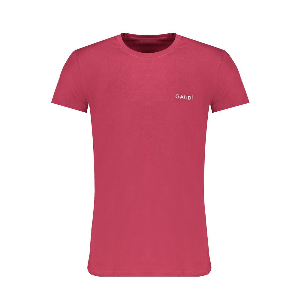 Gaudi Red Cotton T-Shirt Gaudi Maroon