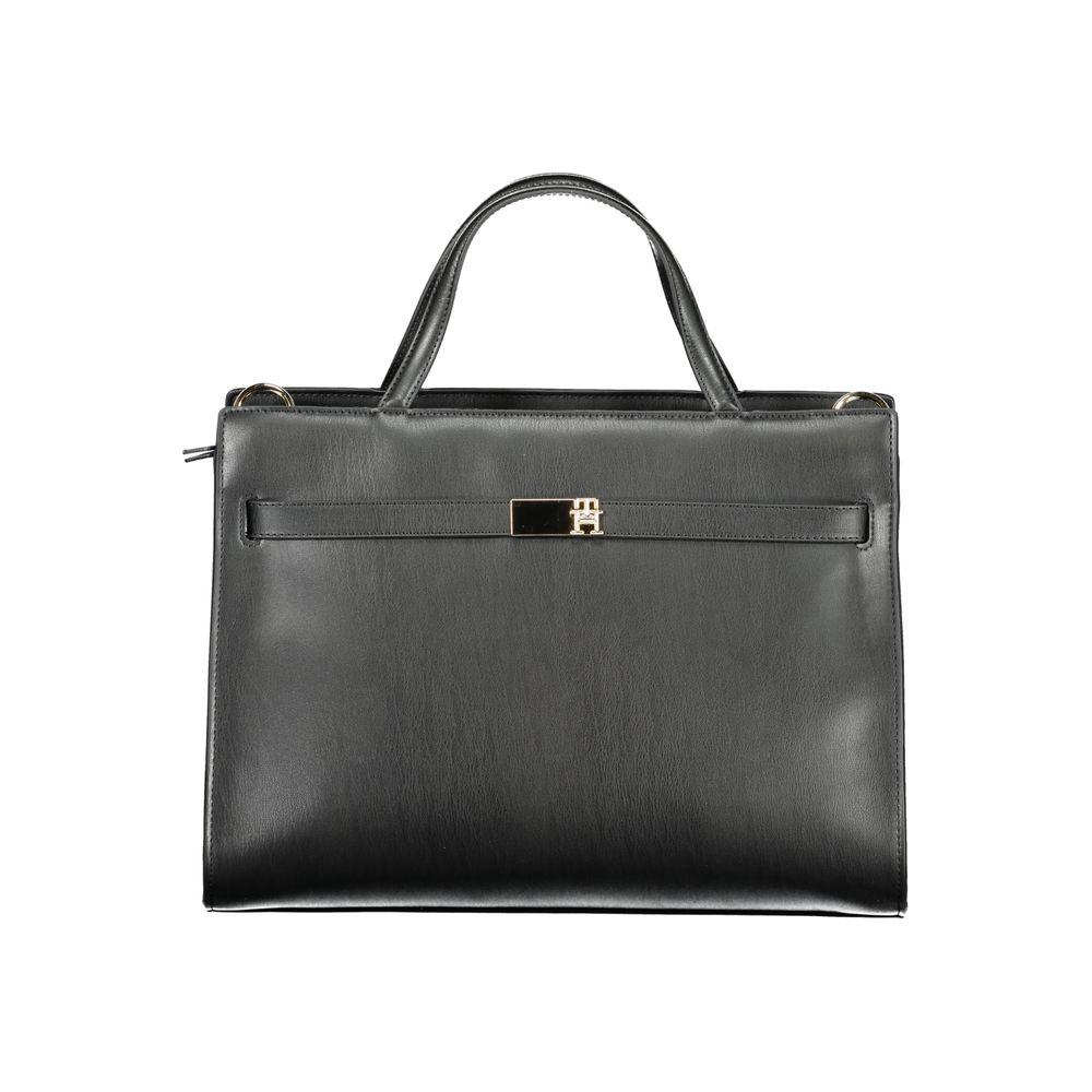 Tommy Hilfiger Black Polyethylene Women Handbag Tommy Hilfiger Dark Slate Gray