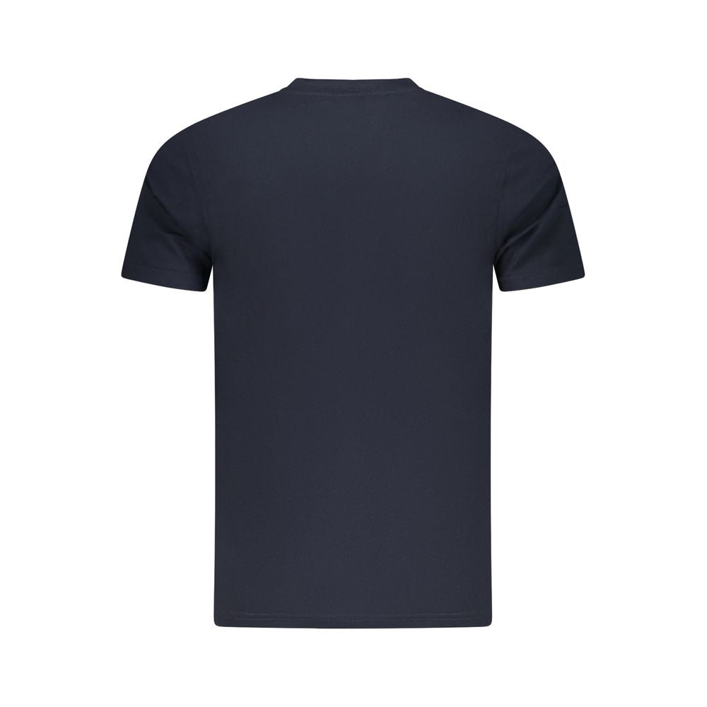 Cavalli Class Blue Cotton Men T-Shirt Cavalli Class Dark Slate Gray