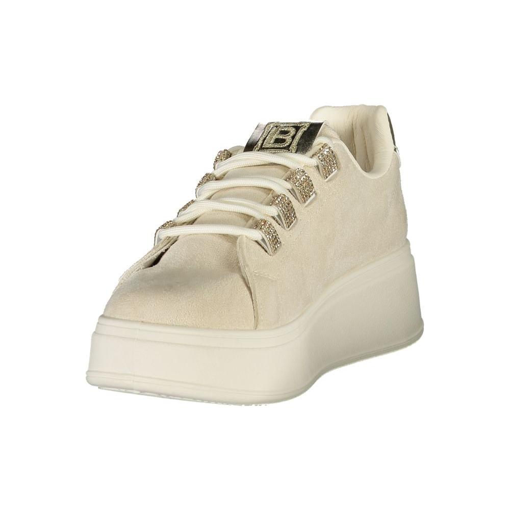 Laura Biagiotti Beige Polyester Women Sneaker Laura Biagiotti Gray