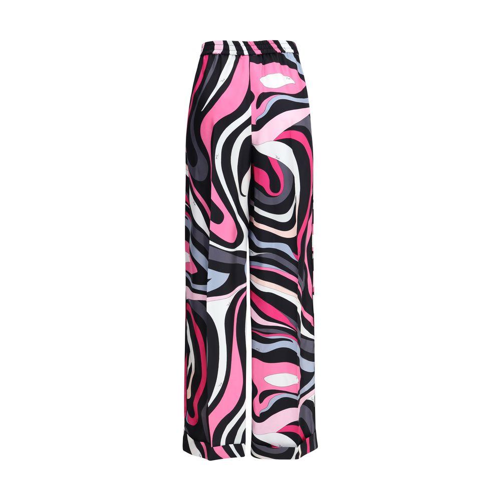 Emilio Pucci Marble print silk Pants Emilio Pucci Dark Slate Gray