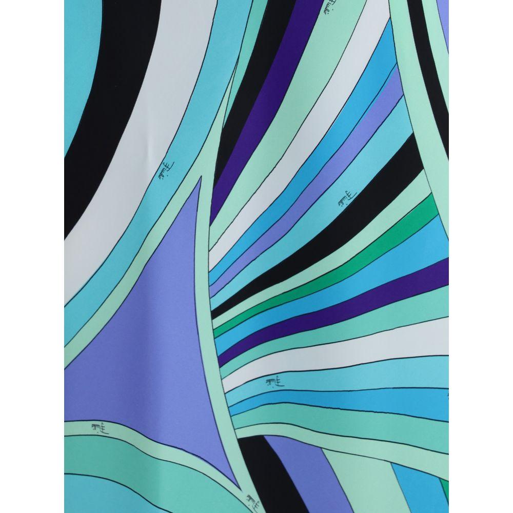Emilio Pucci Iride print long Dress with cape Emilio Pucci Cadet Blue