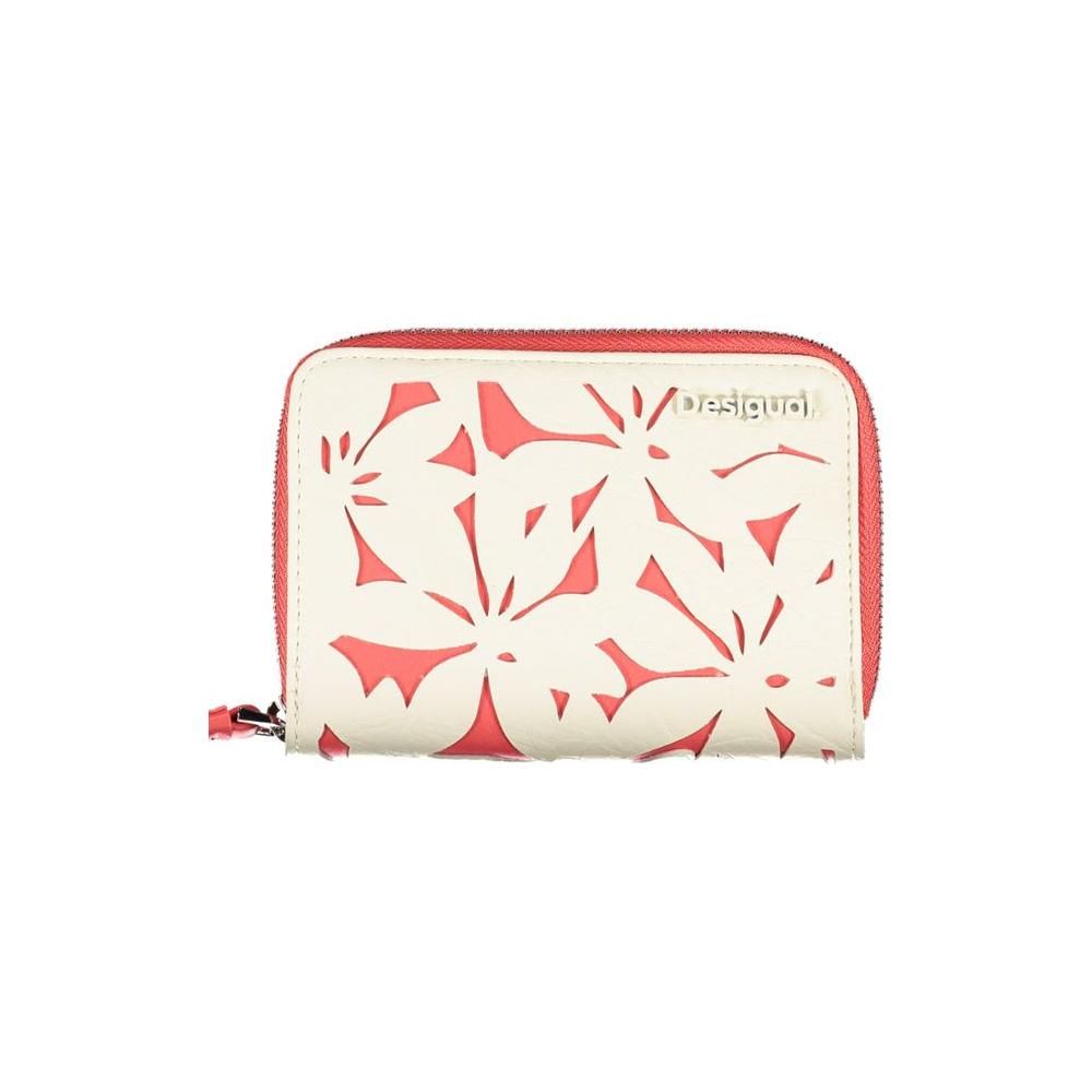 Desigual White Polyethylene Wallet Desigual Beige