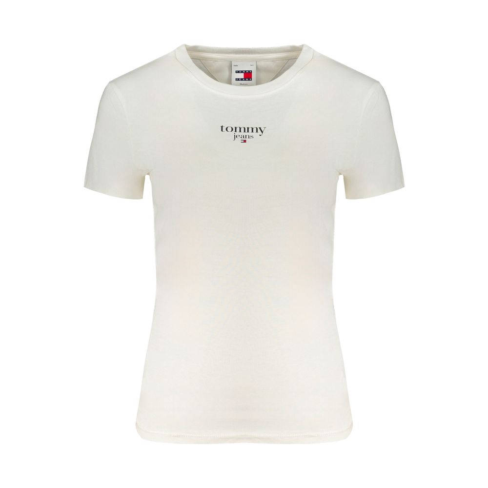 Tommy Hilfiger White Cotton Tops & T-Shirt Tommy Hilfiger Light Gray