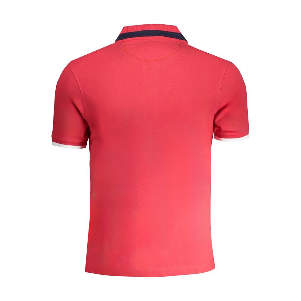 La Martina Red Cotton Polo Shirt La Martina Tomato